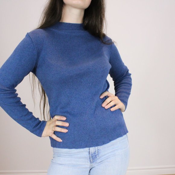 Parkhurst Tops - *Parkhurst Blue Long Sleeve Turtleneck